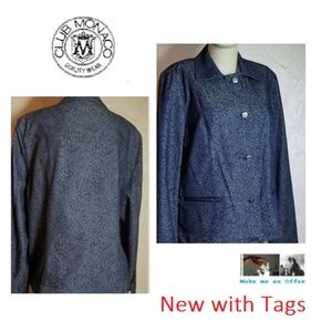 Peck & Peck Weekend NWT Indigo Denim Blazer